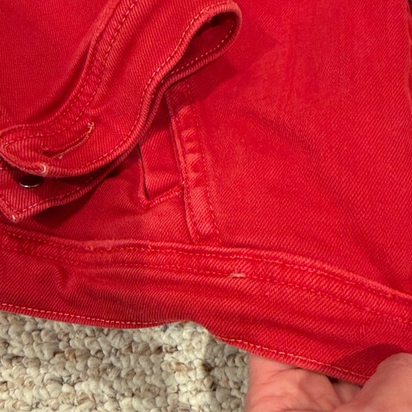 L’Agence Red Denim Jacket Size Medium C11-158 - Picture 4 of 8